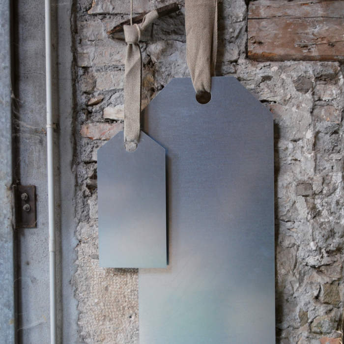 Etiquette en métal galvanisé à suspendre