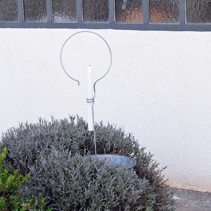 bougeoir extèrieur fil métal galva