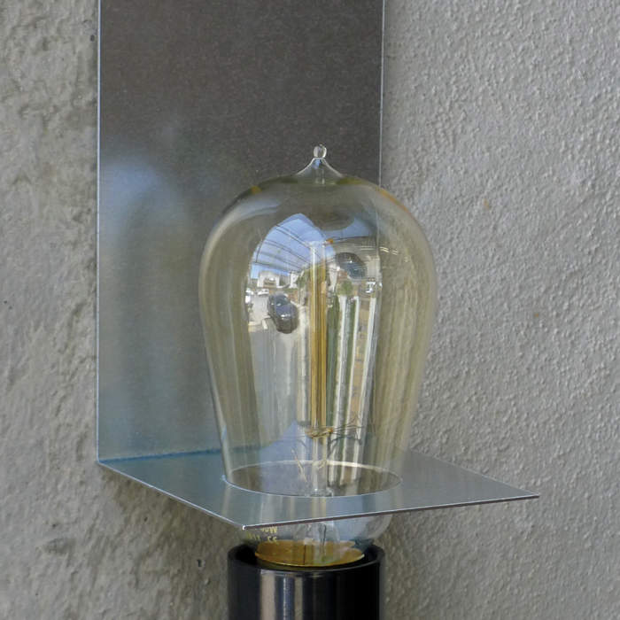 Applique en acier galvanisé rectangulaire 8x16cm